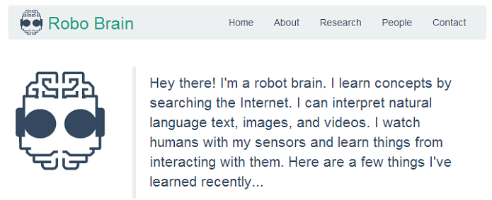 Site do Robo Brain já está no ar (Foto: Reprodução)