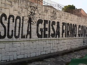 Escola recebe nome de Geísa em homenagem à vítima do sequestro (Foto: TV Verdes Mares/Reprodução)