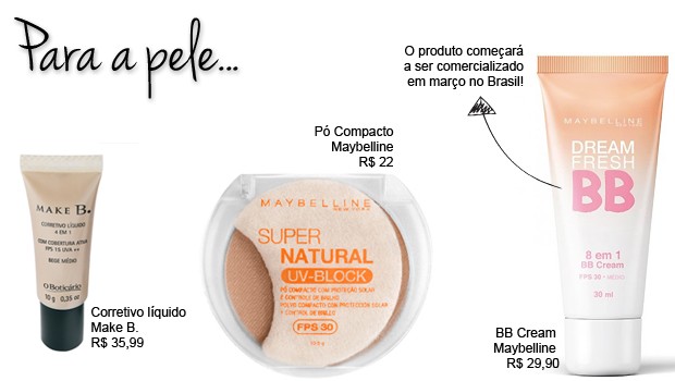 Produtos usados no tutorial de Claudia Leitte (Foto: Divulgação) Produtos usados no tutorial de Claudia Leitte (Foto: Divulgação)