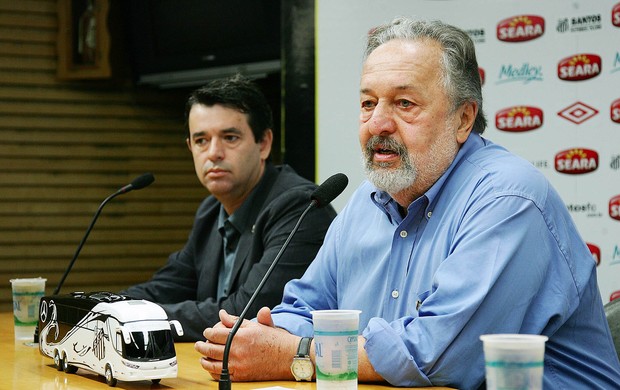 Fernando Montanha e Luis Alvaro (Foto: Ricardo Saibun / Divulgação Santos FC)