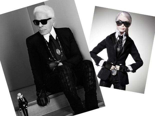 Karl Lagerfeld do ladinho da Barbie (Foto: Divulgação) Karl Lagerfeld do ladinho da Barbie (Foto: Divulgação)