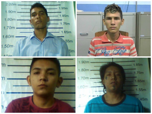 Moises Farias Lima, Roger Batalha Rodrigues, Joel Lima Mesquita Júnior e Hemerson da Silva Santos seguem foragidos (Foto: Divulgação/Dicap) Moises Farias Lima, Roger Batalha Rodrigues, Joel Lima Mesquita Júnior e Hemerson da Silva Santos seguem foragidos (Foto: Divulgação/Dicap)