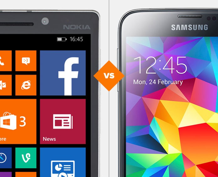 Lumia 930 e Galaxy S5? Quem vence a batalha? (Foto: Arte/TechTudo)