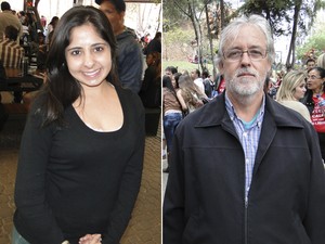 Julia Morato e José Alberto são perfis diferentes na prova da OAB em Belo Horizonte (Foto: Alex Araújo/G1)