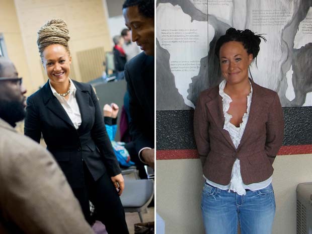 A ativista Rachel Dolezal em diferentes fotos de arquivo (Foto: AP/ Tyler Tjomsland/The Spokesman-Review e AP/ Nicholas K. Geranios)