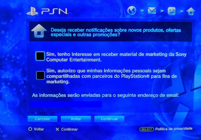 PSN: como criar seu cadastro. (Foto: Reprodução/ Emanuel Schimidt)