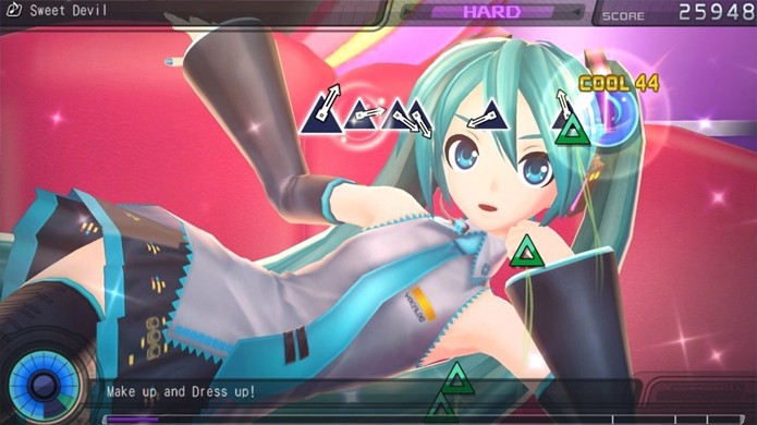 Aprenda como jogar o título rítmico da cantora holográfica 3D Hatsune Miku (Foto: sega-addicts.com)