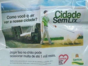 Cidadãos que jogarem lixo no chão começarão a ser multados (Foto: Guilherme Lucio/G1)
