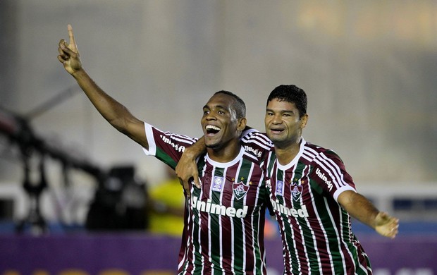 Digão e Gum comemora, Fluminense x Criciuma (Foto: Carlos Moraes/Agência Estado)
