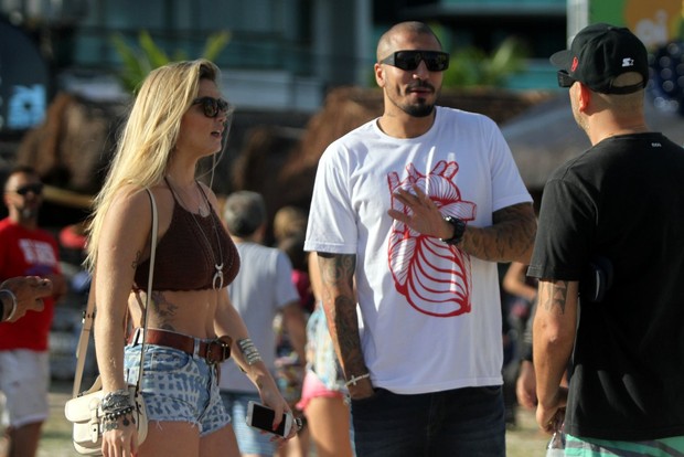 Fernando Medeiros e Aline Gotschalg (Foto: Marcos Ferreira / Photo Rio News)