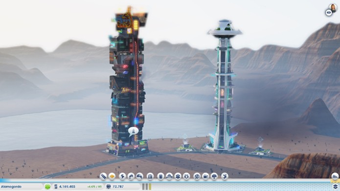 Torres gigantes em SimCity desafiam a física para o seu conforto (Foto: Reprodução/Simtropolis)