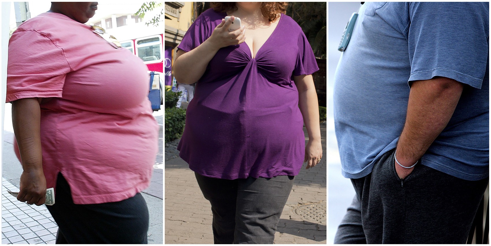   Pesquisa mostra que mais de um a cada oito adultos são obesos no mundo  (Foto: Paul ELLIS, Robyn BECK, Ronaldo SCHEMIDT / AFP Photo)
