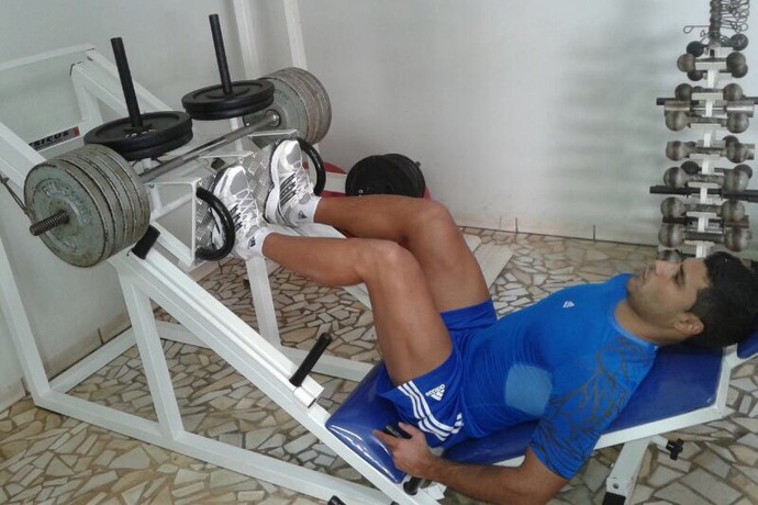 Ederson, do Lazio, durante recuperação em Parapuã (Foto: Ederson / Arquivo Pessoal)