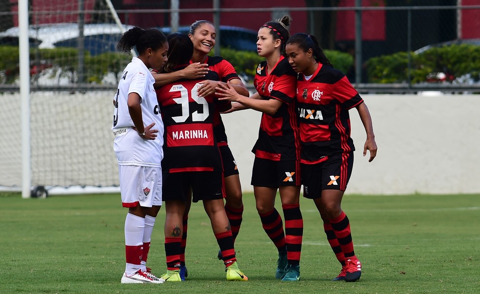 Atual campeão do Brasileiro Feminino, Flamengo está classificado ao mata-mata (Foto: Tasso Marcelo/ALLSPORTS)