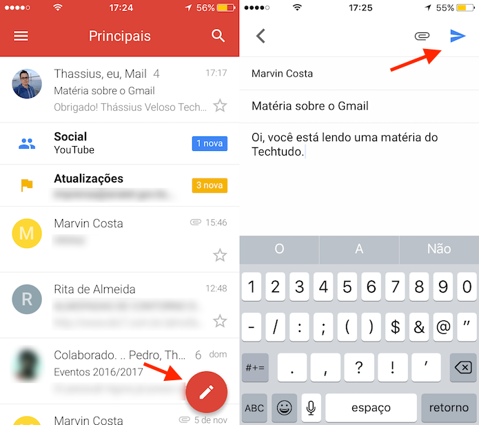 Como cancelar o envio do e-mail no Gmail pelo celular?