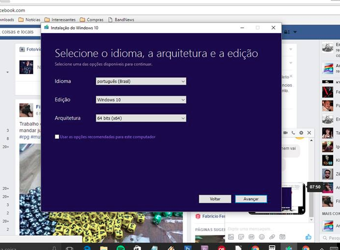 Processo de atualização do Windows 10 64-bit (Foto: Reprodução/Felipe Vinha)