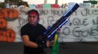 RN: protesto em Natal tem até 'Rambo' (Igor Jácome/G1)