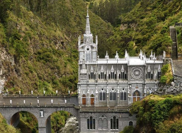  Santuário de Las Lajas, Colombia (Foto: Pinterest/ Reprodução)