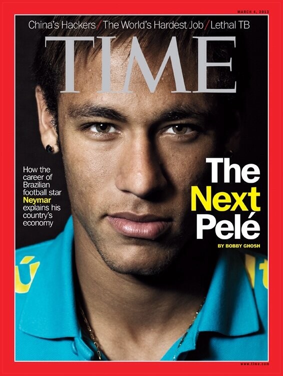 Neymar na capa da Time (Foto: reprodução)