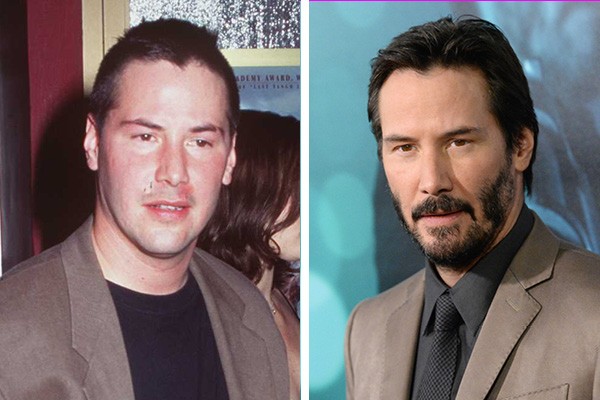 Keanu Reeves em 1996 e em 2014 (Foto: Getty Images)
