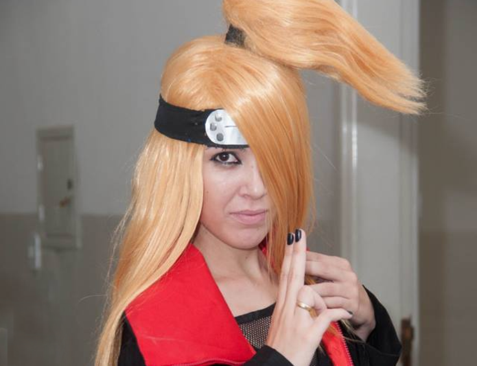 Mariana e seu cosplay de Deidara, da saga Naruto (Foto: Reprodução/CNC)