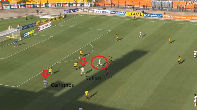 Contra o São Bernardo, Ganso também optou por arriscar de longe e marcou um golaço (Foto: GloboEsporte.com)