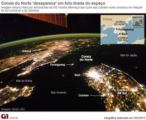 Sem Luzes Noturnas Coreia Do Norte Desaparece Em Foto Espacial Ciencia E Saude G1