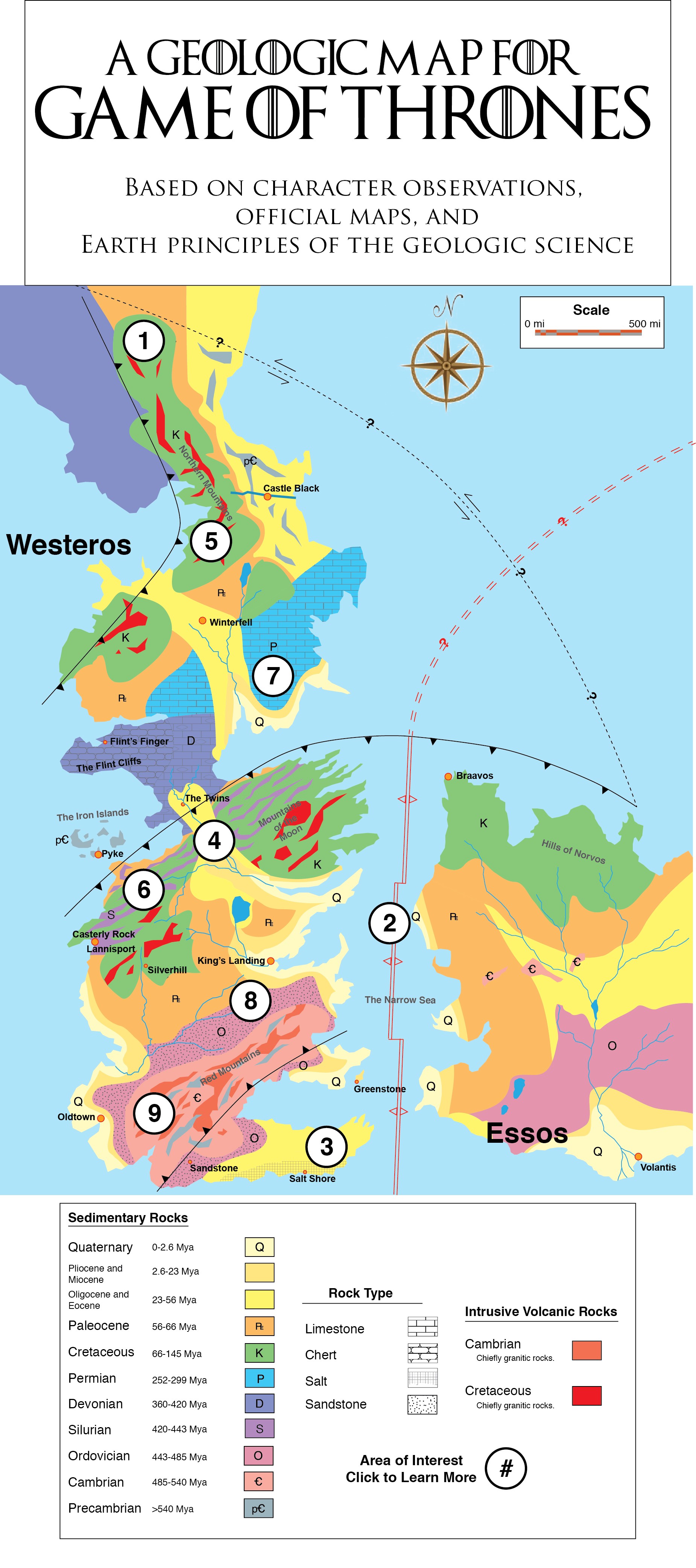 O mapa geológico de westeros (Foto: Reprodução)
