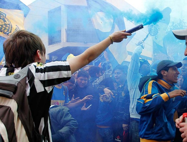 Banderazo torcida Boca Juniors Riquelme  (Foto: Agência Reuters)