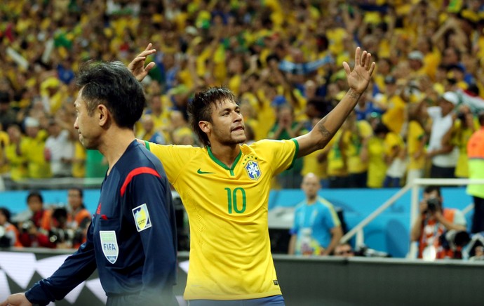 Neymar Brasil x Croácia Copa do Mundo (Foto: Marcos Ribolli)