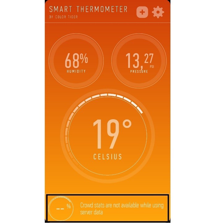 Atualizando a temperatura, a umidade relativa do ar e a pressão atmosférica do local (Foto: Reprodução/Lívia Dâmaso)