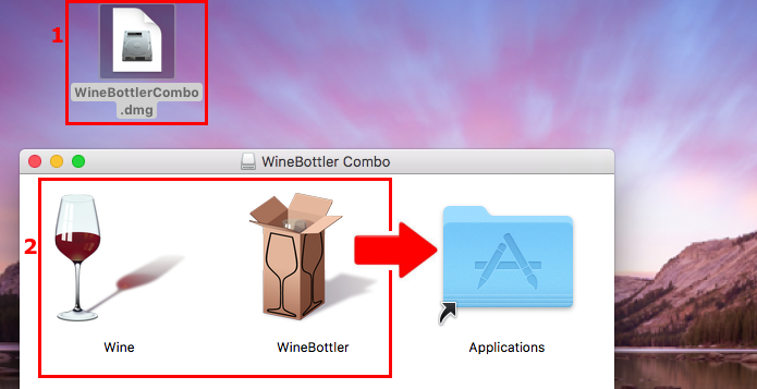 how to install program with wine bottler for mac