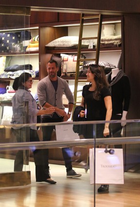 Kyra Gracie e Malvino Salvador em shopping na Zona Oeste do Rio (Foto: Fabio Moreno/ Ag. News)