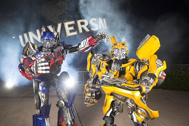 Bonecos da nova atração dedicada ao filme 'Transformers' no Universal Studios Florida (Foto: Divulgação/Universal Florida)