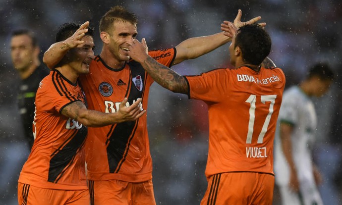 Ivan Alonso comemora gol do River Plate (Foto: Reprodução do site oficial do River Plate) Ivan Alonso comemora gol do River Plate (Foto: Reprodução do site oficial do River Plate)