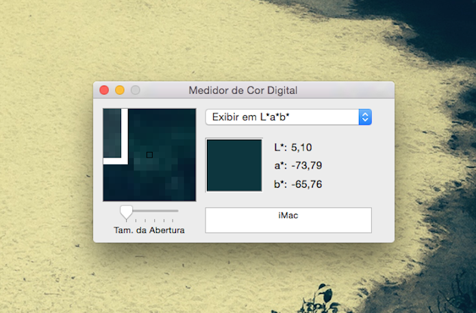 Ferramenta Medidor de Cor Digital do Mac OS X (Foto: Reprodução/Marvin Costa)