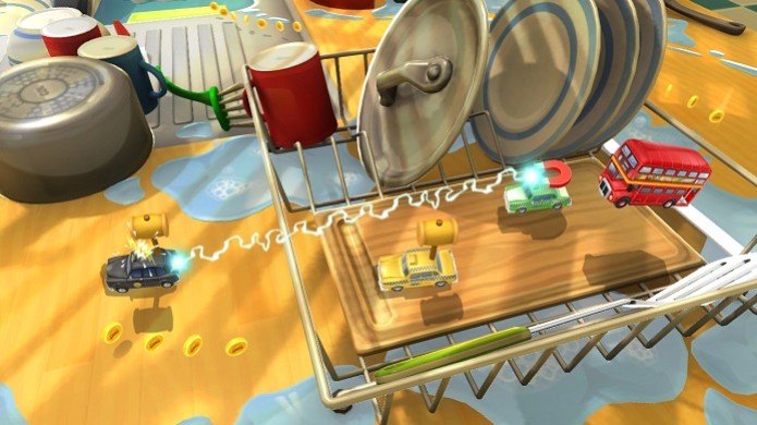 Toybox Turbos traz o "espírito" de Micro Machines, com miniatura de carros e armas (Foto: Divulgação) (Foto: Toybox Turbos traz o "espírito" de Micro Machines, com miniatura de carros e armas (Foto: Divulgação)) Toybox Turbos traz o "espírito" de Micro Machines, com miniatura de carros e armas (Foto: Divulgação) (Foto: Toybox Turbos traz o "espírito" de Micro Machines, com miniatura de carros e armas (Foto: Divulgação))