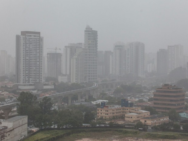 Chuva atinge Zona Sul de São Paulo nesta segunda-feira (15) (Foto: Marcelo Brandt/G1)