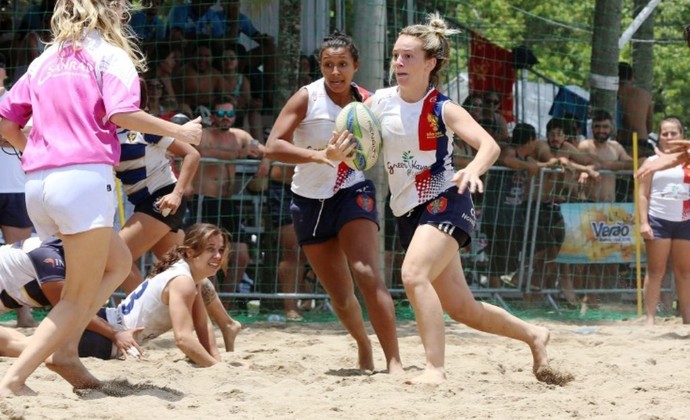 São José Rugby feminino; rúgbi de praia (Foto: Moara Sacilotti/São José Rugby)