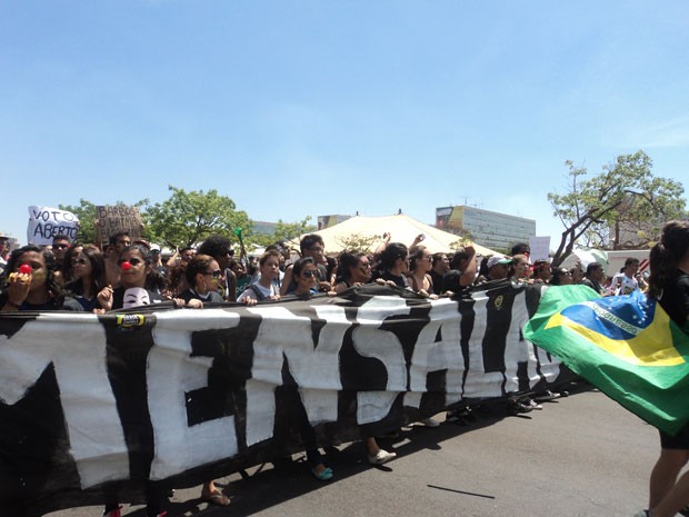 Protesto - Marcha da corrupção (Foto: Iara Lemos / G1)