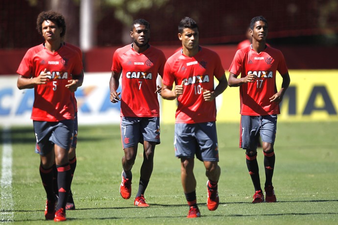 Treino físico Flamengo Ninho do Urubu (Foto: Gilvan de Souza / Flamengo)