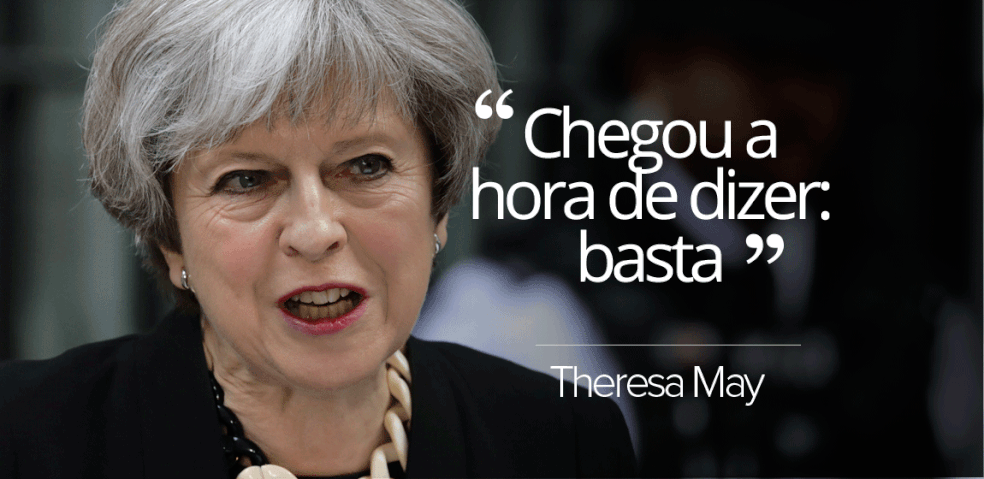 Theresa May fala sobre ataques terroristas em Londres (Foto: Reuters/Kevin Coombs)