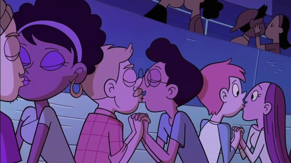 O beijo gay exibido no desenho da Disney (Foto: Reprodução)