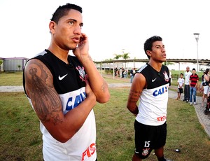 Ralf e Paulinho - matéria especial no CT do Corinthians (Foto: Marcos Ribolli)