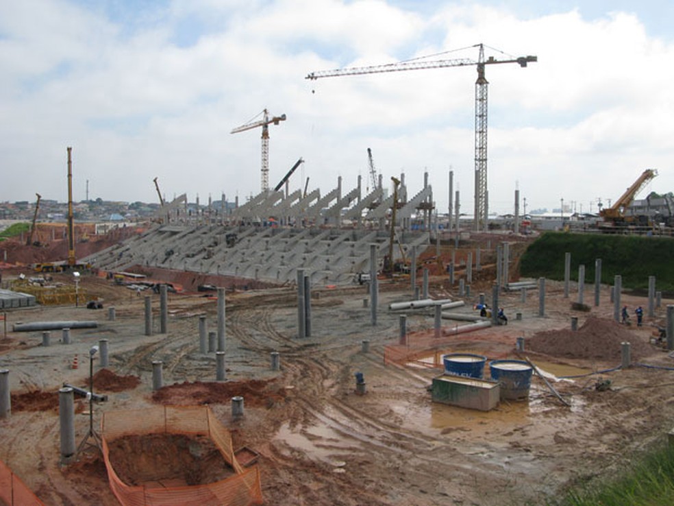 Construção da Arena Corinthians (Foto: Letícia Macedo / G1)