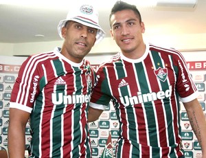 Felipe e Monzón, Apresentação Fluminense (Foto: Ricardo Ayres / Agência Photocamera)