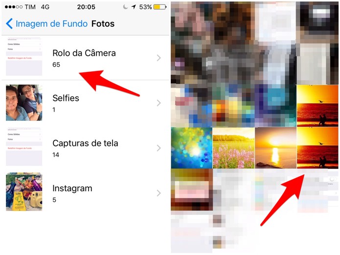 Toque na foto que você deseja usar no WhatsApp (Foto: Reprodução/Lucas Mendes)