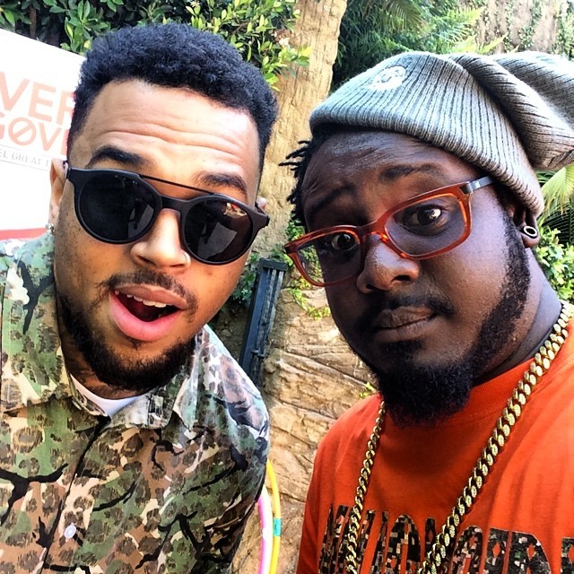 Chris Brown e o rapper T-Pain (Foto: Reprodução/Instagram)