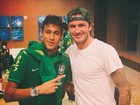 Neymar posta foto antiga ao lado de David Beckham: 'Feliz aniversário'