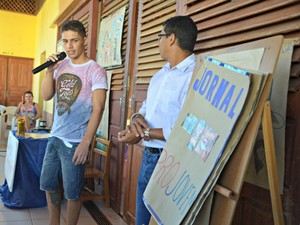 Turma do Projovem conta com 62 alunos, que conseguiram a oportunidade estudar atráves do bom comportamento (Foto: Aline Nascimento/G1)